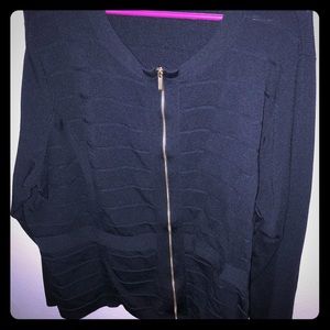 Lane Bryant cardigan/blazer with striped texture